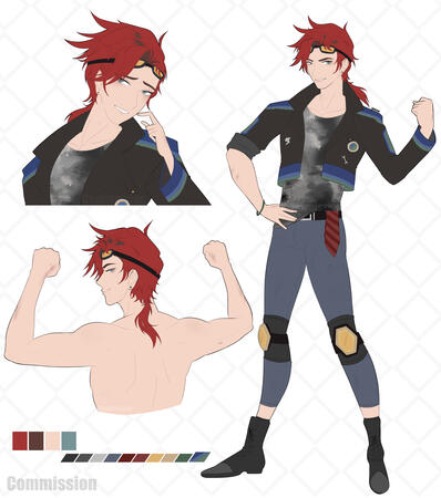 Simple ref sheet with multiple close ups